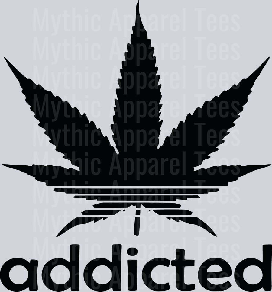 ADDICTED Adidas weed plant DTF Weed Transfers