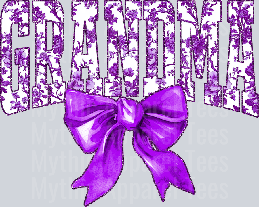 Purple Toile Grandma