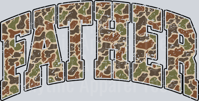 FATHER Camo Military Style Print DTF General Military Transfers