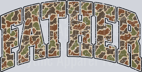 FATHER Camo Military Style Print DTF General Military Transfers