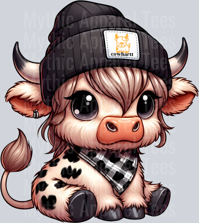 7 Leopard print Cowhartt Highland Cow DTF Carhartt Highland Cow Transfers
