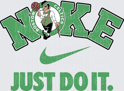 NIKE NBA Teams Boston Celtics Just Do It Swoosh Logo