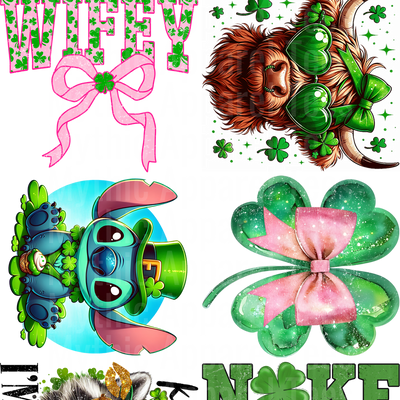 St Patricks Day GANG SHEET 10 FULL SIZE IMAGES