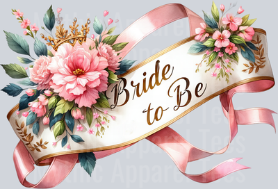 Bride To Be Sash DTF Wedding Transfers