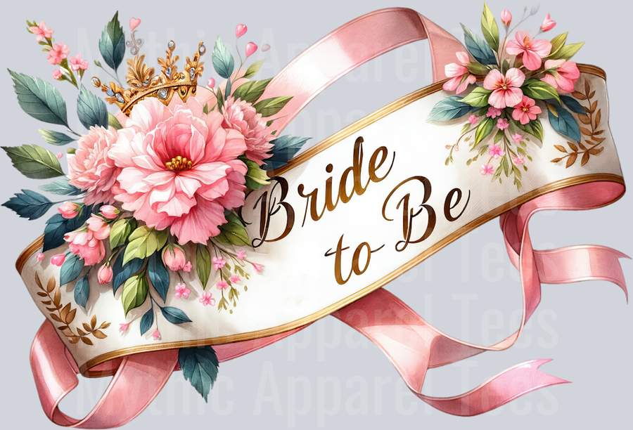 Bride To Be Sash DTF Wedding Transfers