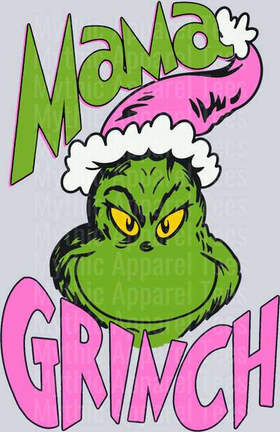 Mama grinch no leopard DTF Grinch Transfers