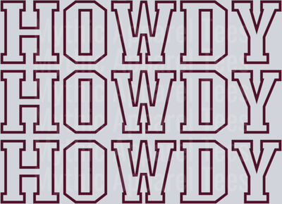 Howdy x3 DTF Western Transfers