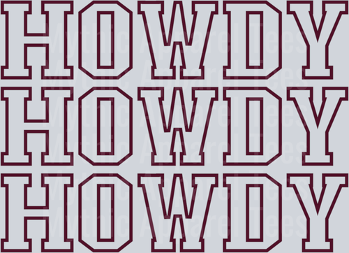 Howdy x3 DTF Western Transfers