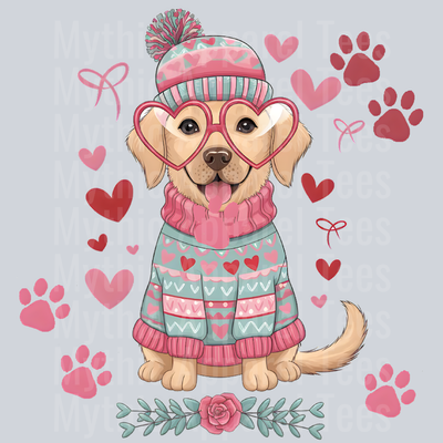 golden lab Dog Valentines Day