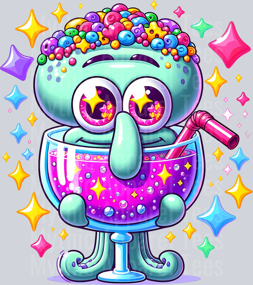 Squidward Margarita DTF Sponge Bob Transfers