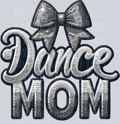 0013 Dance Mom Sequins Silver DTF Dance Mom Transfers