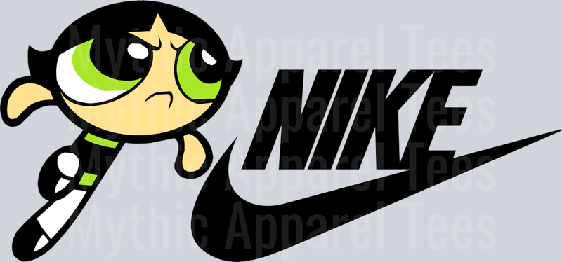 Buttercup Power Puff Girls JUST DO IT DTF Nike Transfers
