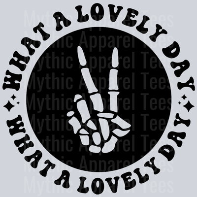 What A Lovely Day Pocket Design Wavey Retro Style Funny Shirt Design