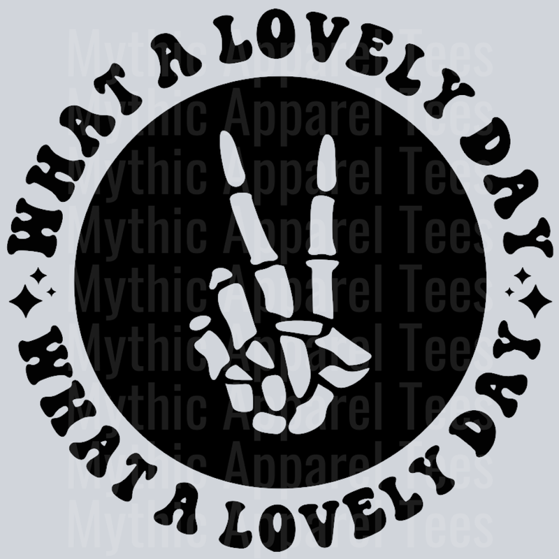 What A Lovely Day Pocket Design Wavey Retro Style Funny Shirt Design