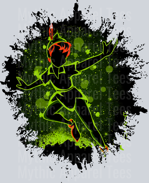 Peter Pan Disney Dark Silhouette Color Splash Crystal Ball Vision