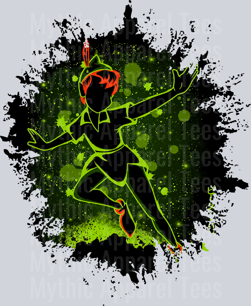 Peter Pan Disney Dark Silhouette Color Splash Crystal Ball Vision