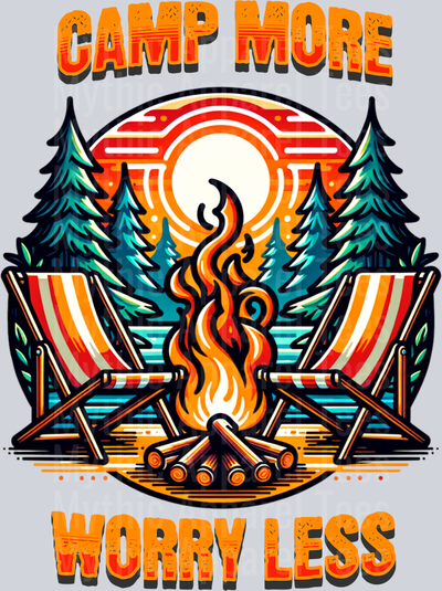 Camp more worry less 35 DTF Camping Transfers