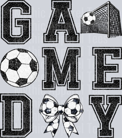 Game Day Spelled out DTF Soccer Transfers