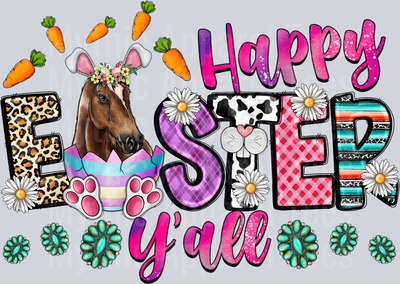 Happy Easter Yall Horse Western Easter
