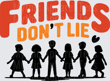 Stranger Things Friends Don't Lie Kids Silhouette Group