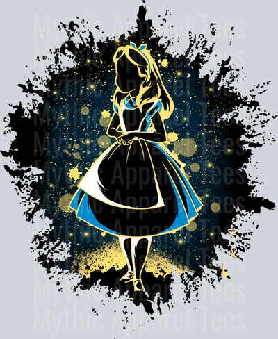 Alice Disney Dark Silhouette Color Splash Crystal Ball Vision