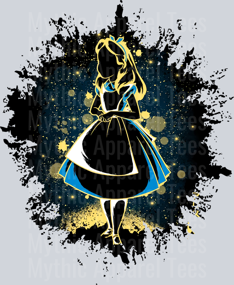 Alice Disney Dark Silhouette Color Splash Crystal Ball Vision