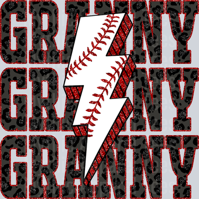 Baseball Granny Stacked School Spirit & Sports