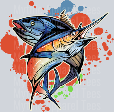 Fish Jumping DTF Fishing Transfers