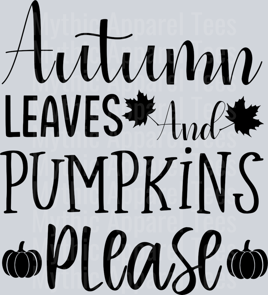 Autumn Leaves And Pumpkins Please Fall T shirt Women Fall Design
