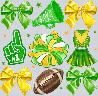 Cheer Bow Green