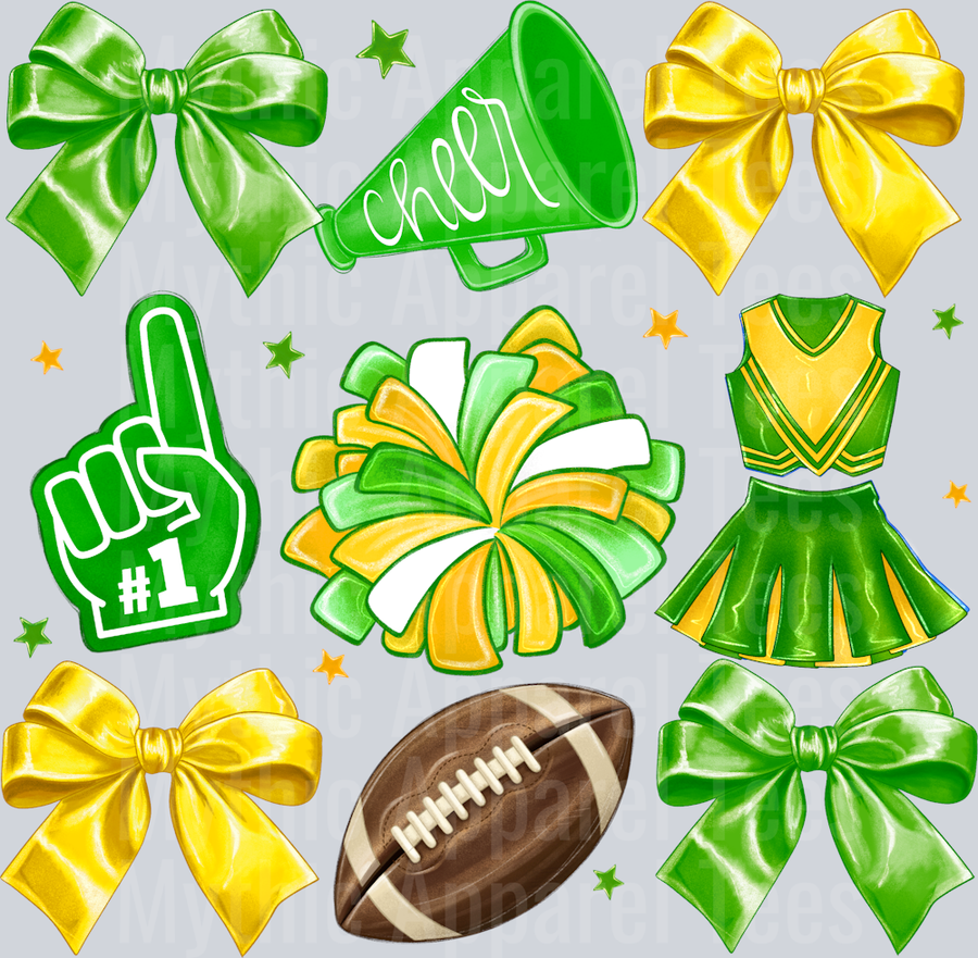 Cheer Bow Green