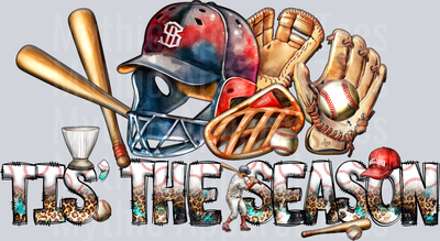 Tis the season baseball design DTF Baseball Transfers