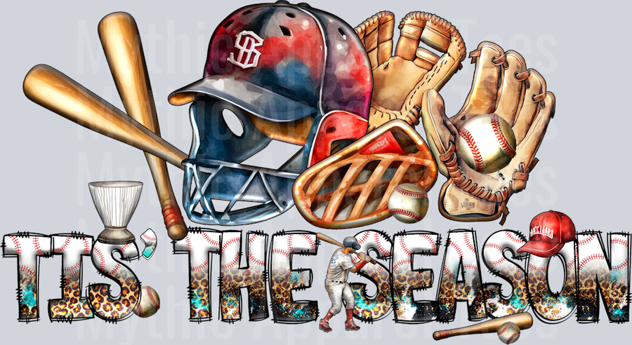 Tis the season baseball design DTF Baseball Transfers