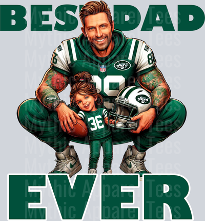 New York Jets Best DAD EVER Fathers Day DTF NFL Transfers