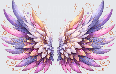 Angel Wings Glitter Purple Pink Gold Sparkle Fairy Fantasy