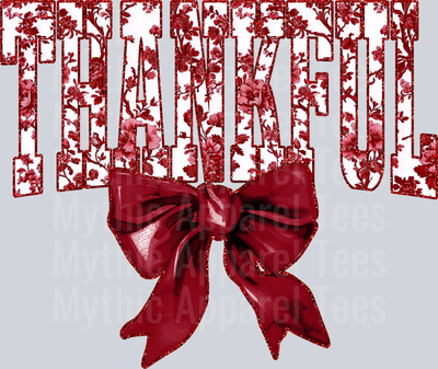Maroon Toile Thankful