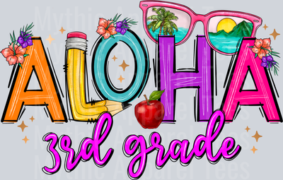 Aloha 3rd grade DTF Summer Transfers