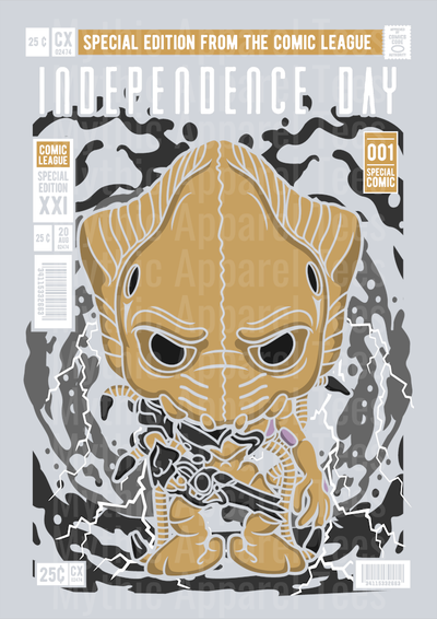 Resurgence Alien Independence Day Comic Book Cover STYLE DTF Pop Culture Transfers