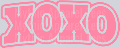 XOXO Wavy Retro Funny Designs Valentines Day Sequin