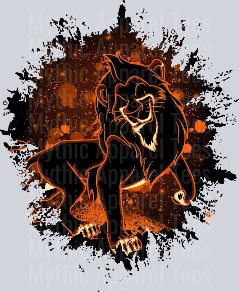 Scar Disney Villain Dark Silhouette Color Splash Crystal Ball Vision