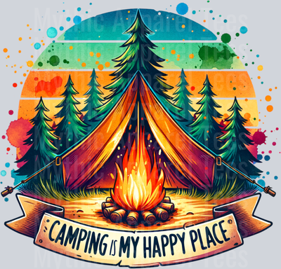 Camping is my happy place 2 DTF Camping Transfers