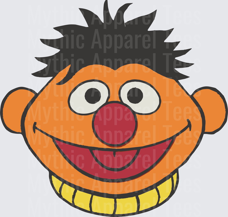 Sesame Street Ernie Smiling Face Portrait Orange Muppet