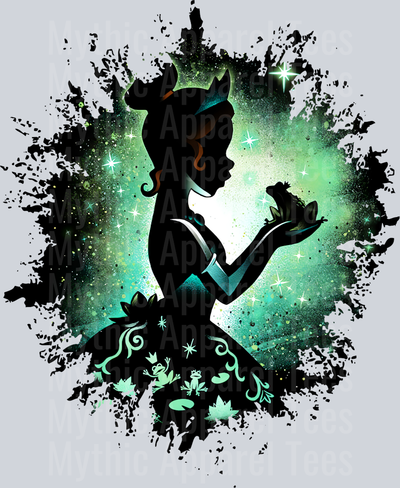 Tiana Disney Princess Dark Silhouette Color Splash Crystal Ball Vision