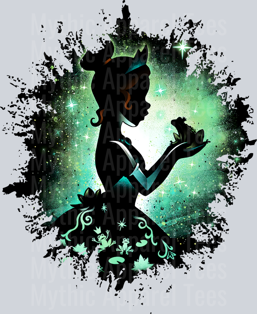Tiana Disney Princess Dark Silhouette Color Splash Crystal Ball Vision