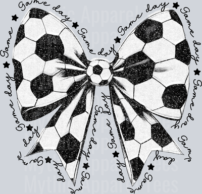 Bow Soccer Style with words GAME DAY DTF Soccer Transfers