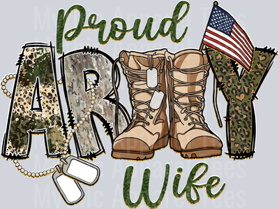 Proud Army Wife DTF Army Transfers