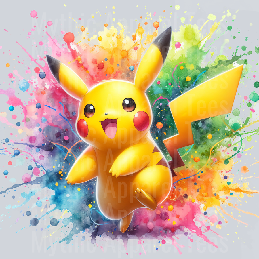 pikachu Color Splash Pokemon Pop Culture