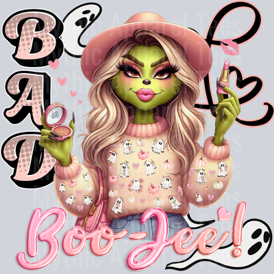 GrincBoojeeIcedCoffeeClipartGhostGirlGrinchHoliday.png