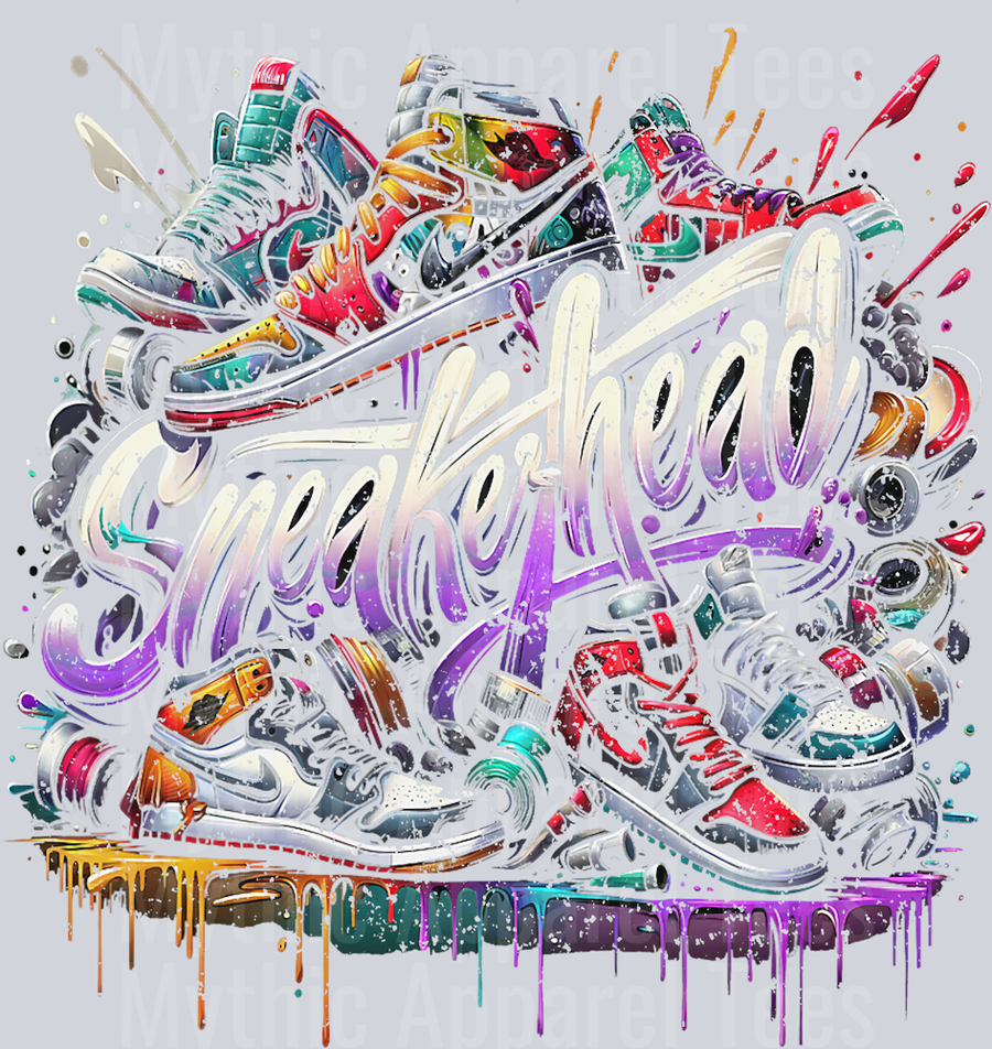 Sneaker Head Streetwear Style DTF Sneaker Transfers