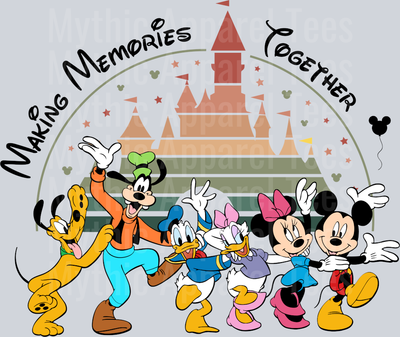 Making Memories Together Mickey Mouse Classic Characters DTF Disney Transfers